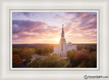 Load image into Gallery viewer, Boston Aerial Evening Open Edition Canvas / 14 X 21 White Frame Art
