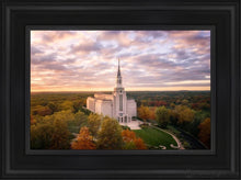 Load image into Gallery viewer, Boston Sunset Aerial Open Edition Canvas / 12 X 18 Black Frame Art
