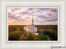 Load image into Gallery viewer, Boston Sunset Aerial Open Edition Canvas / 12 X 18 White Frame Art

