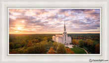 Load image into Gallery viewer, Boston Sunset Aerial Open Edition Canvas / 15 X 30 White Frame Art
