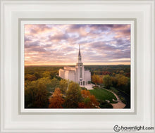 Load image into Gallery viewer, Boston Sunset Aerial Open Edition Canvas / 8 X 10 White Frame Art

