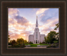 Load image into Gallery viewer, Boston Sunset Open Edition Canvas / 11 X 14 Brown Frame Art
