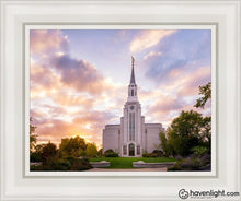 Load image into Gallery viewer, Boston Sunset Open Edition Canvas / 11 X 14 White Frame Art
