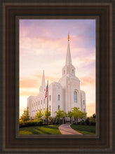 Load image into Gallery viewer, Brigham City Evening Open Edition Canvas / 12 X 18 Brown Frame Art
