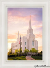 Load image into Gallery viewer, Brigham City Evening Open Edition Canvas / 14 X 21 White Frame Art
