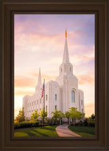 Load image into Gallery viewer, Brigham City Evening Open Edition Canvas / 20 X 30 Brown Frame Art

