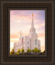 Load image into Gallery viewer, Brigham City Evening Open Edition Canvas / 8 X 10 Brown Frame Art
