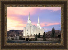 Load image into Gallery viewer, Brigham City Pastel Sunset Open Edition Canvas / 36 X 24 Frame M 33 3/4 45 Art
