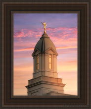 Load image into Gallery viewer, Cedar City Beacon Of Light Open Edition Canvas / 11 X 14 Brown Frame Art
