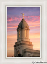 Load image into Gallery viewer, Cedar City Beacon Of Light Open Edition Canvas / 14 X 21 White Frame Art
