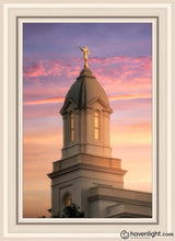 Load image into Gallery viewer, Cedar City Beacon Of Light Open Edition Canvas / 20 X 30 White Frame Art
