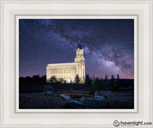 Load image into Gallery viewer, Cedar City Celestial Open Edition Canvas / 11 X 14 White Frame Art
