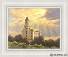 Load image into Gallery viewer, Cedar City Temple Open Edition Canvas / 11 X 14 White Frame Art
