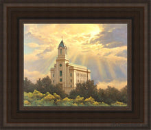 Load image into Gallery viewer, Cedar City Temple Open Edition Canvas / 8 X 10 Brown Frame Art
