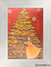 Load image into Gallery viewer, Christmas Ballet Open Edition Print / 5 X 7 Frame W 6.5 8.5 Art
