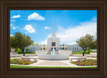 Load image into Gallery viewer, Denver Daytime Fountain Open Edition Canvas / 20 X 30 Brown Frame Art
