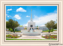 Load image into Gallery viewer, Denver Daytime Fountain Open Edition Canvas / 20 X 30 White Frame Art
