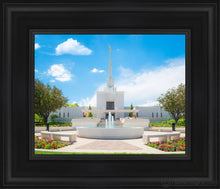 Load image into Gallery viewer, Denver Daytime Fountain Open Edition Canvas / 8 X 10 Black Frame Art
