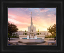Load image into Gallery viewer, Denver Sunset Fountain Open Edition Canvas / 11 X 14 Black Frame Art
