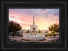 Load image into Gallery viewer, Denver Sunset Fountain Open Edition Canvas / 12 X 18 Black Frame Art
