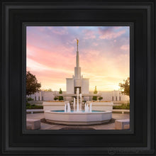 Load image into Gallery viewer, Denver Sunset Fountain Open Edition Canvas / 12 X Black Frame Art

