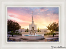 Load image into Gallery viewer, Denver Sunset Fountain Open Edition Canvas / 14 X 21 White Frame Art
