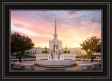 Load image into Gallery viewer, Denver Sunset Fountain Open Edition Canvas / 20 X 30 Black Frame Art
