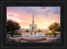 Load image into Gallery viewer, Denver Sunset Fountain Open Edition Canvas / 24 X 36 Black Frame Art
