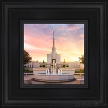 Load image into Gallery viewer, Denver Sunset Fountain Open Edition Canvas / 6 X Black Frame Art
