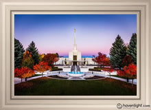 Load image into Gallery viewer, Denver Temple Bright Millennial Day Open Edition Canvas / 30 X 20 Frame W 26 3/4 36 Art

