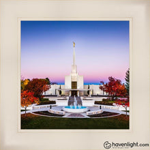 Load image into Gallery viewer, Denver Temple Bright Millennial Day Open Edition Print / 12 X Frame W 16 1/4 Art
