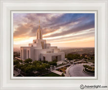 Load image into Gallery viewer, Draper Sunset Aerial Open Edition Canvas / 11 X 14 White Frame Art

