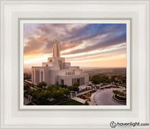 Load image into Gallery viewer, Draper Sunset Aerial Open Edition Canvas / 8 X 10 White Frame Art
