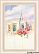 Load image into Gallery viewer, Eternal Promise Ogden Temple Open Edition Canvas / 20 X 30 Gray Frame Art
