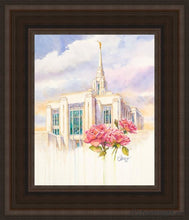 Load image into Gallery viewer, Eternal Promise Ogden Temple Open Edition Canvas / 8 X 10 Brown Frame Art
