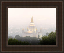 Load image into Gallery viewer, Foggy Oakland Open Edition Canvas / 11 X 14 Brown Frame Art
