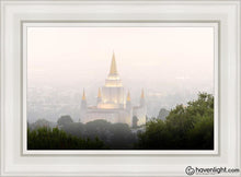 Load image into Gallery viewer, Foggy Oakland Open Edition Canvas / 14 X 21 White Frame Art

