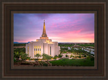 Load image into Gallery viewer, Gilbert Pink Sunrise Open Edition Canvas / 12 X 18 Brown Frame Art
