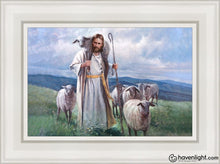 Load image into Gallery viewer, Good Shepherd Open Edition Canvas / 12 X 18 White Frame Art
