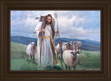 Load image into Gallery viewer, Good Shepherd Open Edition Canvas / 20 X 30 Brown Frame Art
