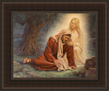 Load image into Gallery viewer, Heavenly Mother Open Edition Canvas / 11 X 14 Brown Frame Art
