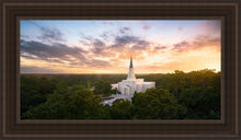 Load image into Gallery viewer, Houston From On High Open Edition Canvas / 15 X 30 Brown Frame Art
