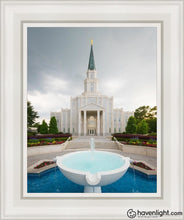 Load image into Gallery viewer, Houston Stormy Fountain Open Edition Canvas / 11 X 14 White Frame Art
