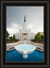 Load image into Gallery viewer, Houston Stormy Fountain Open Edition Canvas / 20 X 30 Black Frame Art
