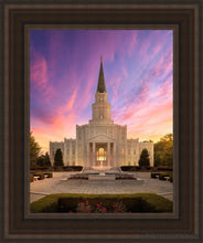 Load image into Gallery viewer, Houston Sunset Open Edition Canvas / 11 X 14 Brown Frame Art
