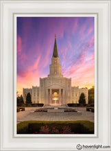 Load image into Gallery viewer, Houston Sunset Open Edition Canvas / 14 X 21 White Frame Art
