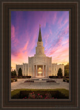 Load image into Gallery viewer, Houston Sunset Open Edition Canvas / 24 X 36 Brown Frame Art
