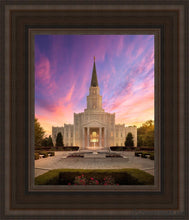 Load image into Gallery viewer, Houston Sunset Open Edition Canvas / 8 X 10 Brown Frame Art
