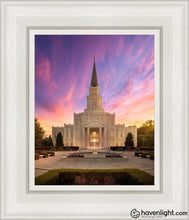 Load image into Gallery viewer, Houston Sunset Open Edition Canvas / 8 X 10 White Frame Art
