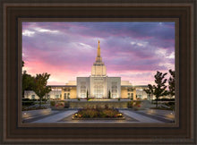Load image into Gallery viewer, Idaho Falls Eventide Open Edition Canvas / 14 X 21 Brown Frame Art
